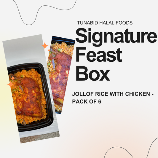 Signature Feast Box - Jollof Rice with Chicken (Pack of 6, Ready-to-Eat)