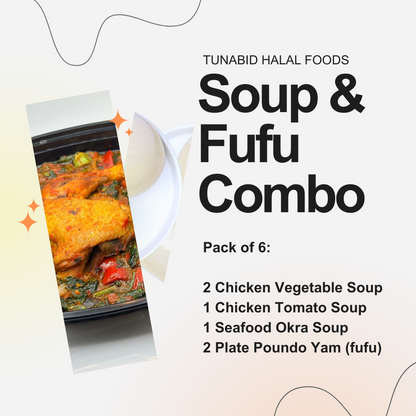 Soup & Poundo Fufu Combo